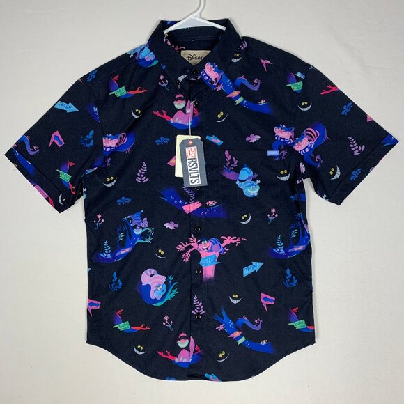 RSVLTS Other - RSVLTS Men's Disney Alice in Wonderland Everyone is Mad Here Small Button-Up